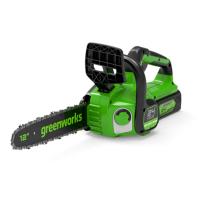 Цепная пила аккумуляторная Greenworks GD24CS30K2, 24V, 30см, бесщеточная, c 1хАКБ 2 Ач и ЗУ