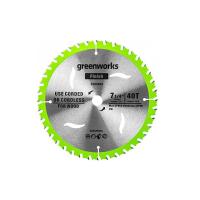 Пильный диск по дереву для циркулярной пилы Greenworks, 184x1.75/1.13x20 мм; 40T