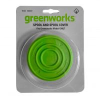 Комплект: Катушка для триммера с леской 1,65 мм и крышкой зеленого цвета Greenworks