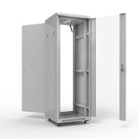 Шкаф напольный 19" 47U 600х600мм, передняя дверь стекло, задняя дверь металл, RAL 7035 REXANT (04-2304) Шкаф телекоммуникационный 19"