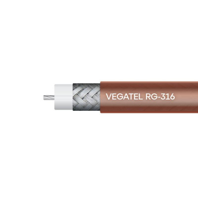 Кабель коаксиальный VEGATEL RG-316 B/U для систем усиления сотовой связи