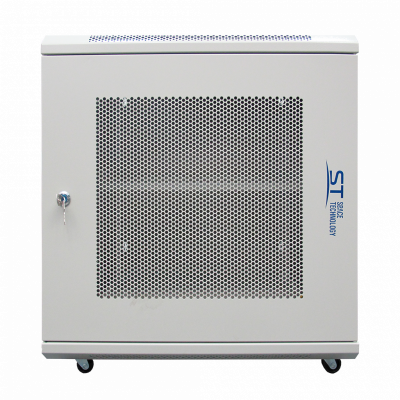 Шкаф телекоммуникационный настенный ST-NCP12U600 (СЕРЫЙ) С ПОЛКОЙ