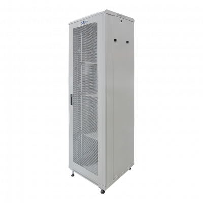 Шкаф телекоммуникационный настенный ST-NCP600/600-42U01 (СЕРЫЙ) С ПОЛКАМИ