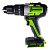 Ударная дрель-шуруповерт Greenworks GD24DD60k2, 24v, 60 Нм, в комплекте АКБ 2 А·ч и ЗУ (аккумуляторная, кейс)