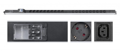 PDU-16-10S-10C13-B-T (9550c) Блок розеток 19"