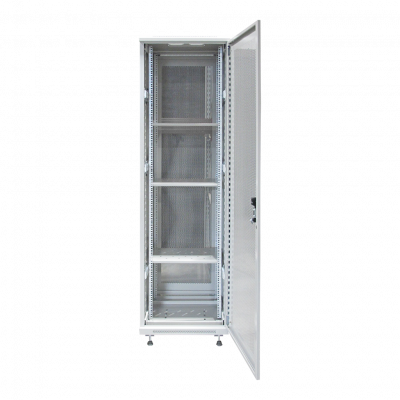 Шкаф телекоммуникационный настенный ST-NCP600/600-42U01 (СЕРЫЙ) С ПОЛКАМИ