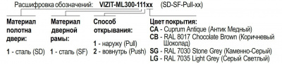 VIZIT-ML300-111SG Замок электромагнитный