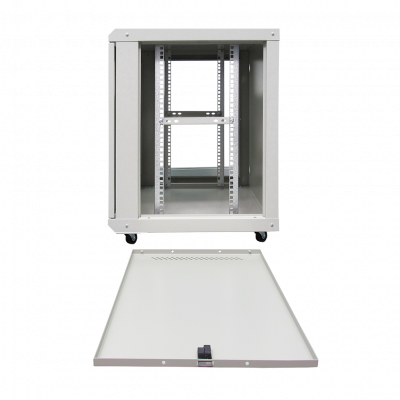 Шкаф телекоммуникационный настенный ST-NCP12U600 (СЕРЫЙ) С ПОЛКОЙ