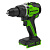 Дрель-шуруповерт аккумуляторная Greenworks GD24DD90,  24V, 90 Нм, бесщеточная, без АКБ и ЗУ