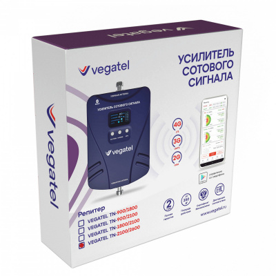 Комплект VEGATEL TN-2100/2600 для усиления 3G и 4G сигнала