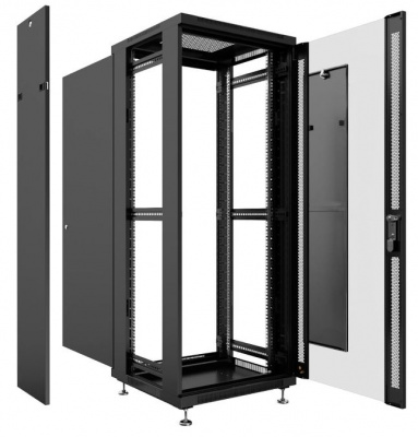 AYSN-19"-1866-BG Телекоммуникационный шкаф 19" напольный 18U 600х600 черный