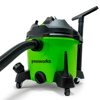 Строительный пылесос Greenworks G120WDV, 220v, 1.3 кВт (сетевой)