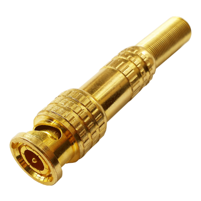 РАЗЪЕМ TS BNC GOLD штекер под винт с пружиной, металл