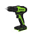 Дрель-шуруповерт Greenworks GD24DD35k2, 24v, 35 Нм, в комплекте АКБ 2 А·ч и ЗУ (аккумуляторная, кейс)