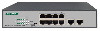 TSn-8P10U 10 портовый POE Ethernet коммутатор