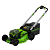 Газонокосилка самоходная, аккумуляторная Greenworks Арт. 2514307U2B, 60V, 51 см, самоходная, бесщеточная, с двумя 4 Ач АКБ и двойным ЗУ
