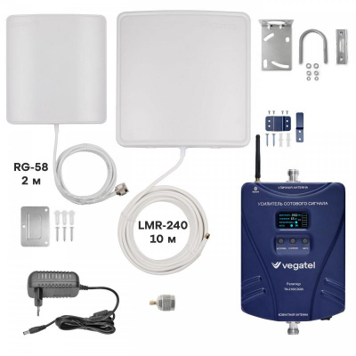 Комплект VEGATEL TN-2100/2600 для усиления 3G и 4G сигнала