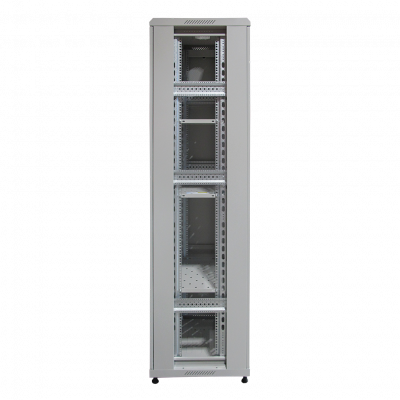 Шкаф телекоммуникационный настенный ST-NCP600/600-42U01 (СЕРЫЙ) С ПОЛКАМИ