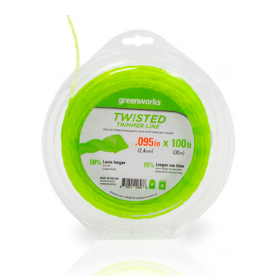 Витая леска для триммера Greenworks 2,4мм