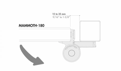 Доводчик-петля гидравлический MAMMOTH180-ZILV для калиток до 150 кг