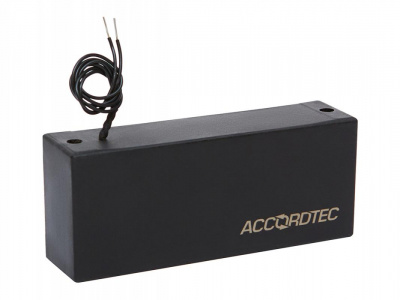 ML-300П с планкой, цвет черный, Электромагнитный замок ACCORDTEC, 300 кг, накладной
