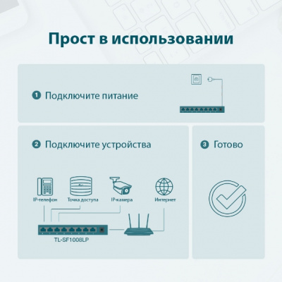 TL-SF1008LP Коммутатор