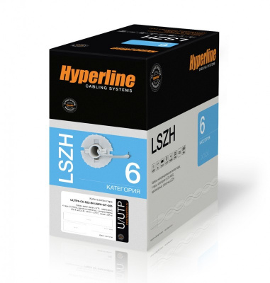Hyperline UUTP4-C6-S23-IN-LSZH-GY-305 (305 м)