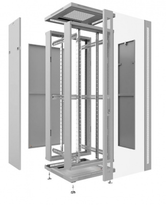 AYSN-19"-1566-SG Телекоммуникационный шкаф 19" напольный 15U 600х600 серый