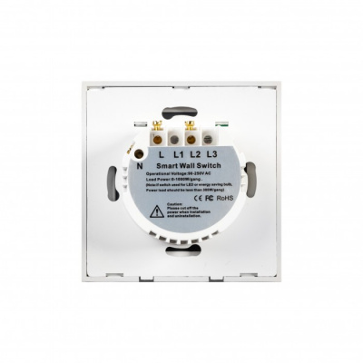 Умный выключатель белый (1 клавиша) Powerlite-WS1W