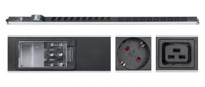 PDU-16-10S-10C19-B-T (9549c) Блок розеток 19"