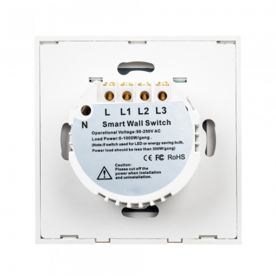 Умный выключатель белый (3 клавиши)  Powerlite-WS3W без 0