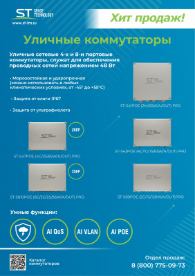 Источник питания ST-S47POE (4G/2S/65W/А/OUT) PRO