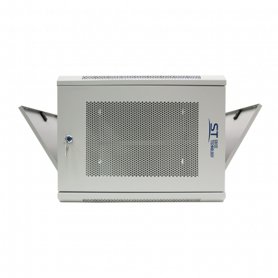 Шкаф телекоммуникационный настенный ST-NCP9U600 (СЕРЫЙ) С ПОЛКОЙ