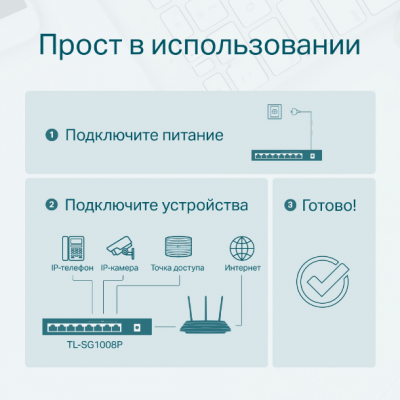 TL-SG1008P Коммутатор