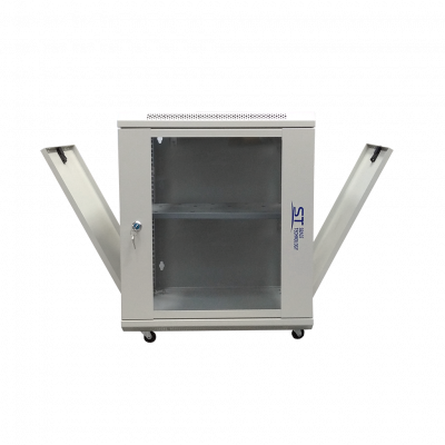 Шкаф монтажный ST-NC12U600 (СЕРЫЙ) С ПОЛКОЙ