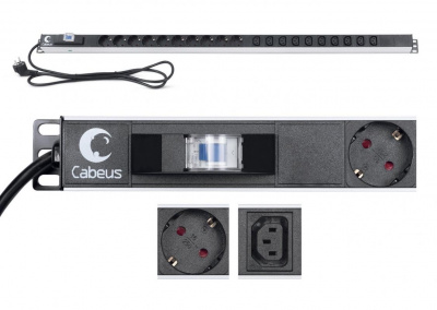 PDU-16-10S-10C13-B (9552c) Блок розеток 19"
