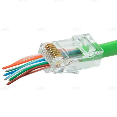 AT-A-RJ45T/Сat5e коннектор неэкранированный проходной Сat5e