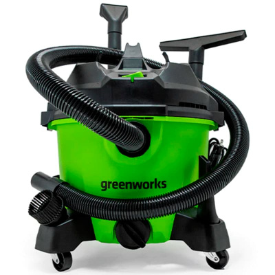 Строительный пылесос Greenworks G120WDV, 220v, 1.3 кВт (сетевой)