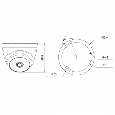 EZ-HAC-T1A11P-0360B Купольная HDCVI-камера EZ-IP