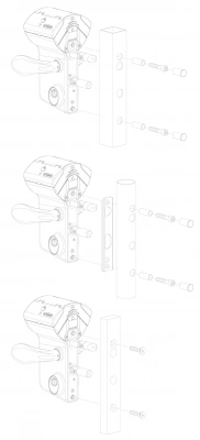 Накладной кодовый замок LMKQ4040V2L9005 для калиток и распашных ворот