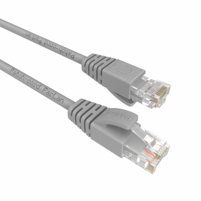 Patch-cord ParLan U/UTP Cat 5e ZH 4х2х0,60 Flex RJ45-RJ45 GY 1,5m Патч-корд медный