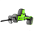Пила сабельная компактная аккумуляторная Greenworks Арт. 1200507, 24V, бесщеточная, без АКБ и ЗУ.